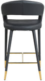 Destiny Vegan Leather Upholstered Stool — 541-C - Black - 541Black-C alternate view 2