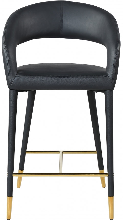 Destiny Vegan Leather Upholstered Stool — 541-C - Black - 541Black-C alternate view 3