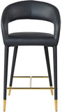 Destiny Vegan Leather Upholstered Stool — 541-C - Black - 541Black-C alternate view 3