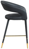 Destiny Vegan Leather Upholstered Stool — 541-C - Black - 541Black-C alternate view 4