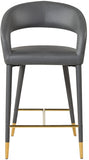 Destiny Vegan Leather Upholstered Stool — 541-C - Grey - 541Grey-C alternate view 3