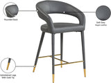 Destiny Vegan Leather Upholstered Stool — 541-C - Grey - 541Grey-C Infographic
