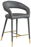 Destiny Vegan Leather Upholstered Stool — 541-C - Grey - 541Grey-C