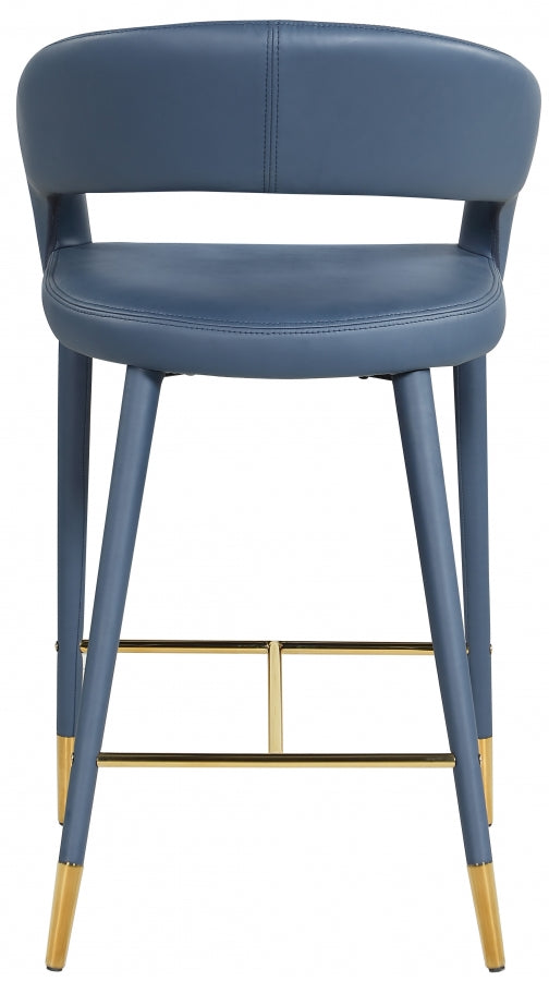 Destiny Vegan Leather Upholstered Stool — 541-C - Blue - 541Navy-C alternate view 2