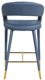 Destiny Vegan Leather Upholstered Stool — 541-C - Blue - 541Navy-C alternate view 2