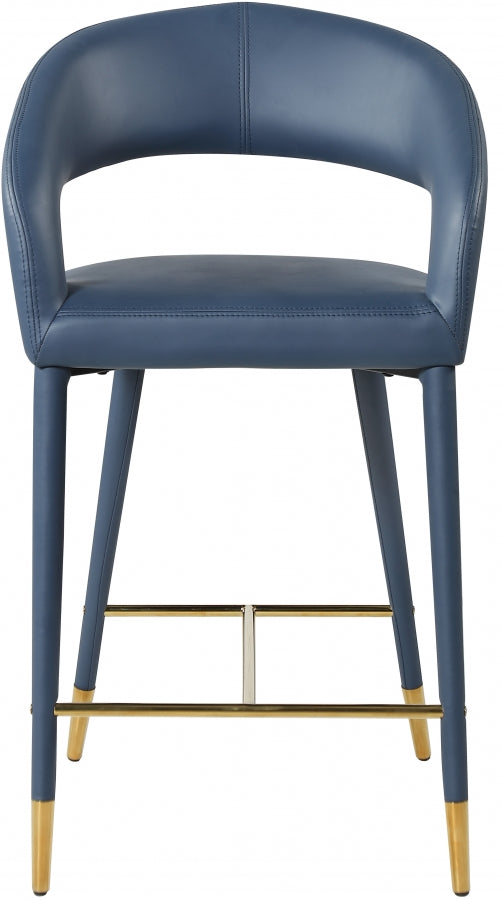 Destiny Vegan Leather Upholstered Stool — 541-C - Blue - 541Navy-C alternate view 3