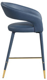 Destiny Vegan Leather Upholstered Stool — 541-C - Blue - 541Navy-C alternate view 4