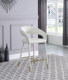 Destiny Vegan Leather Upholstered Stool — 541-C - White - 541White-C alternate view 1