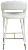 Destiny Vegan Leather Upholstered Stool — 541-C - White - 541White-C alternate view 2