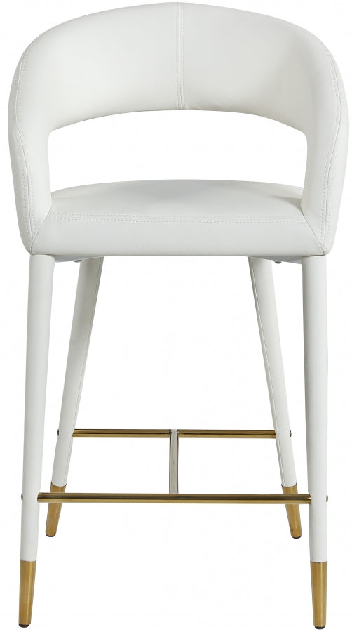Destiny Vegan Leather Upholstered Stool — 541-C - White - 541White-C alternate view 3