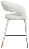Destiny Vegan Leather Upholstered Stool — 541-C - White - 541White-C alternate view 4