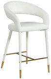 Destiny Vegan Leather Upholstered Stool — 541-C - White - 541White-C