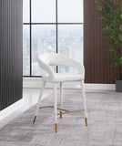 Destiny Boucle Fabric Upholstered Stool — 542-C - Cream - 542Cream-C alternate view 1