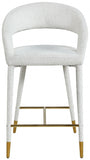 Destiny Boucle Fabric Upholstered Stool — 542-C - Cream - 542Cream-C alternate view 3