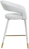 Destiny Boucle Fabric Upholstered Stool — 542-C - Cream - 542Cream-C alternate view 4