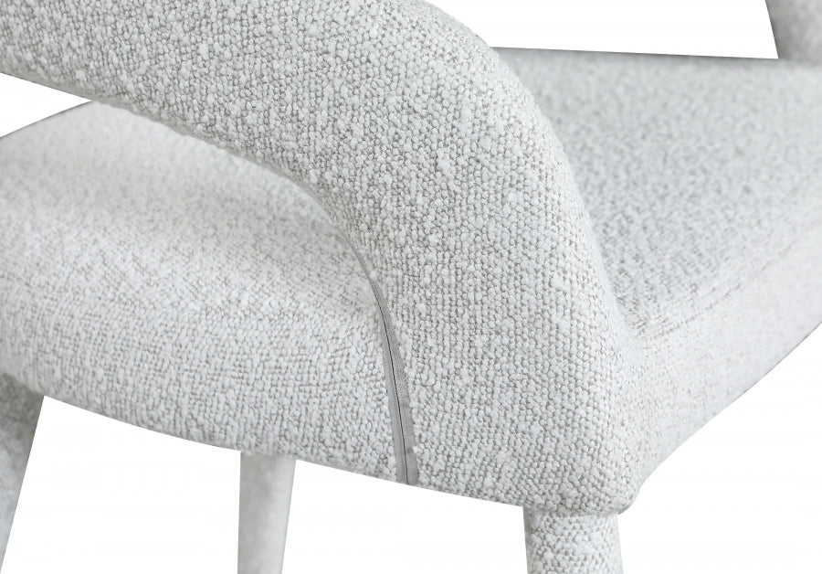Destiny Boucle Fabric Upholstered Stool — 542-C - Cream - 542Cream-C alternate view 5