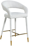 Destiny Boucle Fabric Upholstered Stool — 542-C - Cream - 542Cream-C