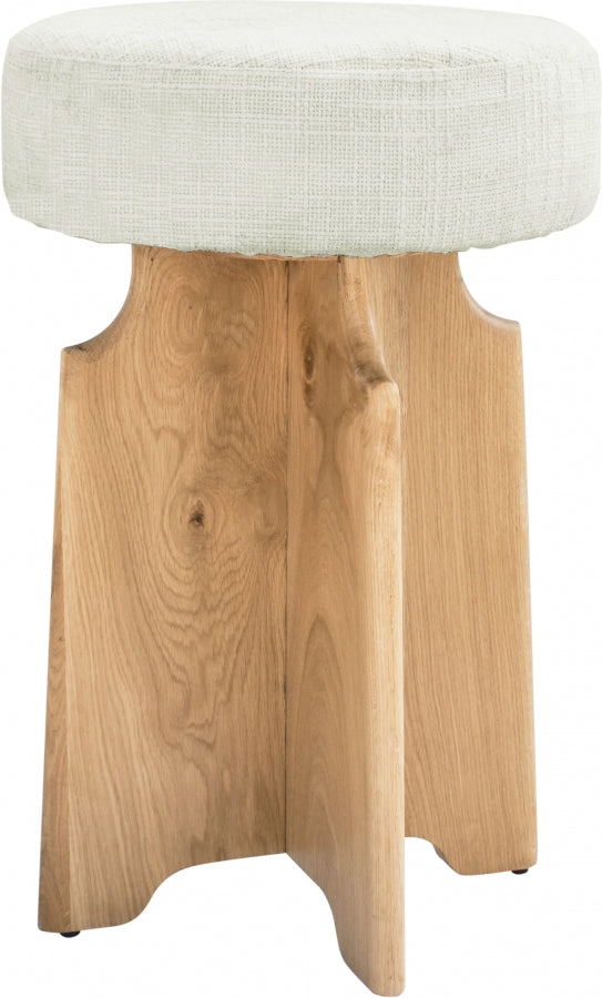 Jasper Boucle Fabric Upholstered Counter Stool — 837Cream-C - Cream - 837Cream-C alternate view 2