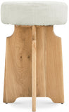 Jasper Boucle Fabric Upholstered Counter Stool — 837Cream-C - Cream - 837Cream-C