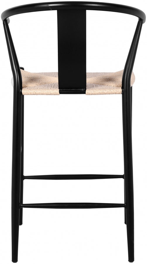Beck Hand Woven Rope Stool — 894-C - Black - 894Black-C alternate view 2