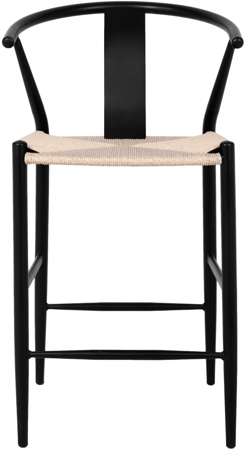 Beck Hand Woven Rope Stool — 894-C - Black - 894Black-C alternate view 3