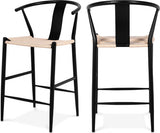 Beck Hand Woven Rope Stool — 894-C - Black - 894Black-C Double Chair