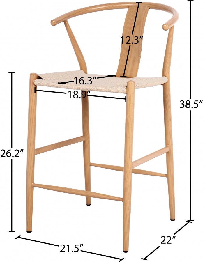 Beck Hand Woven Rope Stool — 894-C - Natural - 894Oak-C Dim