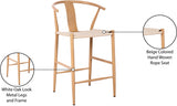 Beck Hand Woven Rope Stool — 894-C - Natural - 894Oak-C Infographic