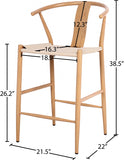 Beck Hand Woven Rope Stool — 894-C - Natural - 894Oak-C Dim