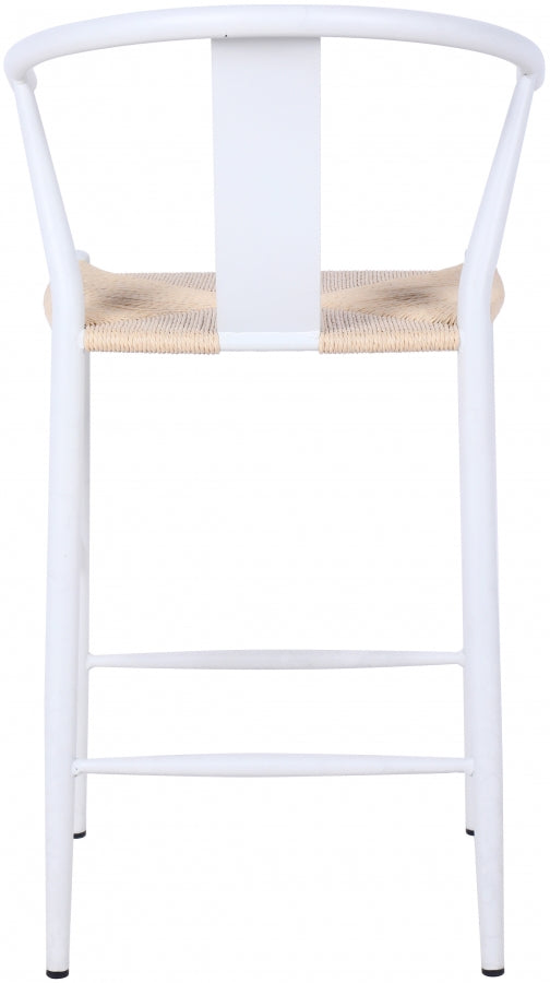Beck Hand Woven Rope Stool — 894-C - White - 894White-C alternate view 2