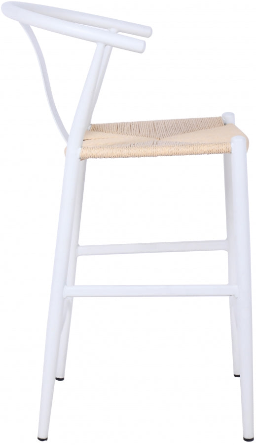 Beck Hand Woven Rope Stool — 894-C - White - 894White-C alternate view 4