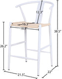Beck Hand Woven Rope Stool — 894-C - White - 894White-C Dim
