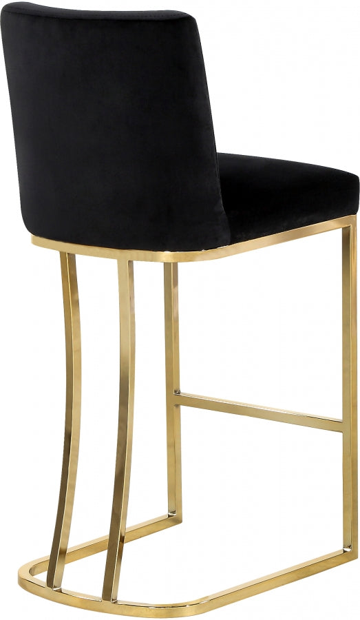 Heidi Velvet Upholstered Counter Stool — 777-C - Black - 777Black-C alternate view 2