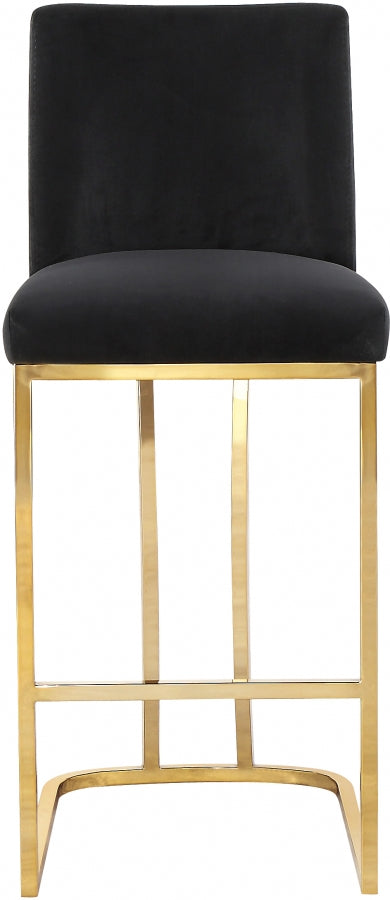 Heidi Velvet Upholstered Counter Stool — 777-C - Black - 777Black-C alternate view 3
