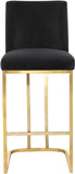 Heidi Velvet Upholstered Counter Stool — 777-C - Black - 777Black-C alternate view 3