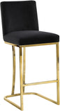 Heidi Velvet Upholstered Counter Stool — 777-C - Black - 777Black-C