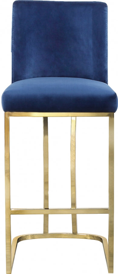 Heidi Velvet Upholstered Counter Stool — 777-C - Blue - 777Navy-C alternate view 3