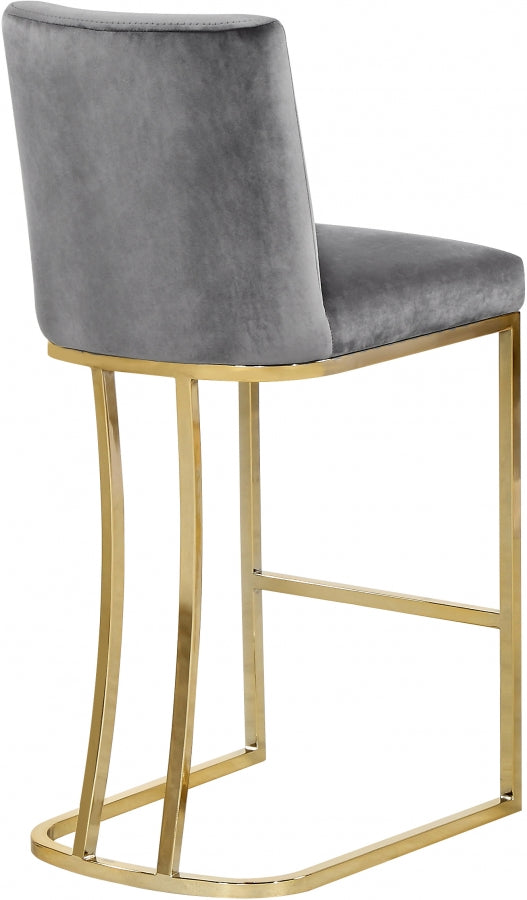 Heidi Velvet Upholstered Counter Stool — 777-C - Grey - 777Grey-C alternate view 2