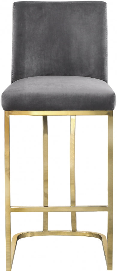 Heidi Velvet Upholstered Counter Stool — 777-C - Grey - 777Grey-C alternate view 3