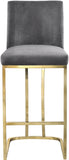 Heidi Velvet Upholstered Counter Stool — 777-C - Grey - 777Grey-C alternate view 3