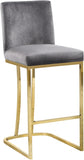 Heidi Velvet Upholstered Counter Stool — 777-C - Grey - 777Grey-C