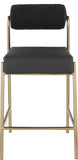 Carly Boucle Fabric And Vegan Leather Upholstered Counter Stool — 587-C - Black - 587Black-C alternate view 3