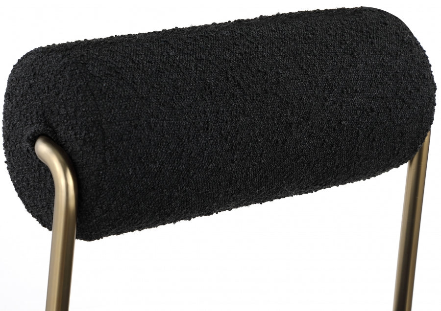 Carly Boucle Fabric And Vegan Leather Upholstered Counter Stool — 587-C - Black - 587Black-C alternate view 5