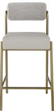 Carly Boucle Fabric And Vegan Leather Upholstered Counter Stool — 587-C - Taupe - 587Taupe-C alternate view 3