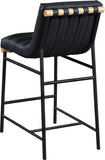 Burke Vegan Leather Upholstered Counter Stool — 857-C-Leather - Black - 857Black-C alternate view 3