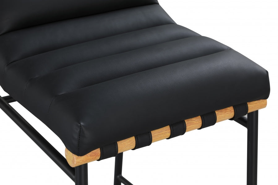 Burke Vegan Leather Upholstered Counter Stool — 857-C-Leather - Black - 857Black-C alternate view 5