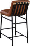 Burke Vegan Leather Upholstered Counter Stool — 857-C-Leather - Cognac - 857Cognac-C alternate view 3