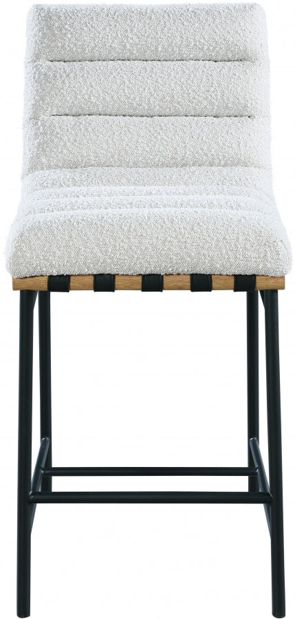 Burke Boucle Fabric Upholstered Counter Stool — 857-C - Cream - 857Cream-C alternate view 3