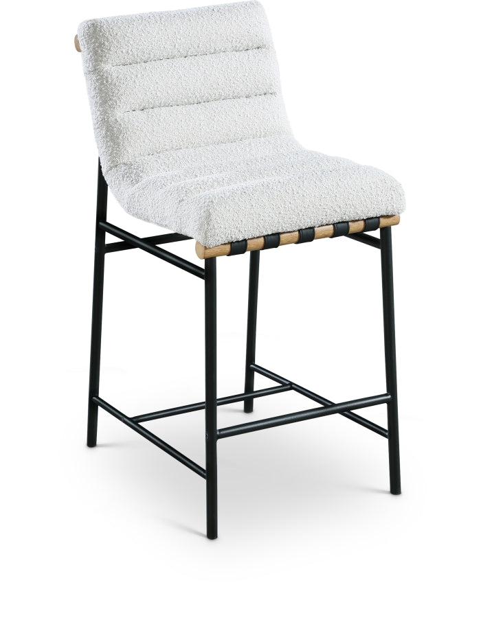 Burke Boucle Fabric Upholstered Counter Stool — 857-C - Cream - 857Cream-C