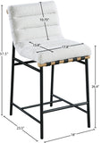 Burke Boucle Fabric Upholstered Counter Stool — 857-C - Cream - 857Cream-C Dim